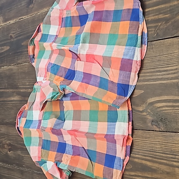 Cat & Jack Matching Twin Buttondown Plaid Short Sleeve Shirt 4T - Picture 4 of 4